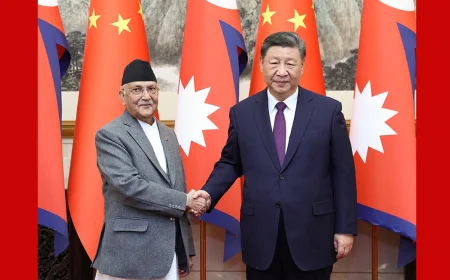 President Xi Jinping to KP Sharma Oli in Beijing