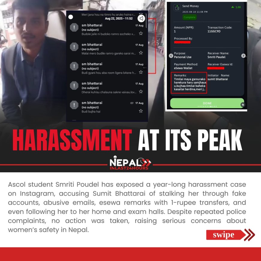 Nepalese Student Smriti Poudel Exposes Stalking and Harassment, Sparks Online Outrage