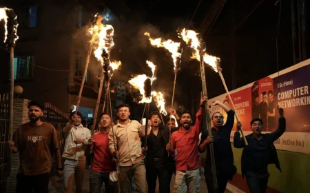 Akhlil (Revolutionary) Stages Rally Against Lipulek Trade Agreement