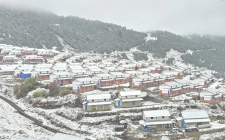 Snowfall in Gupsi After Three Years