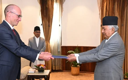 Ambassadors of Five Countries Present Letters of Credence to President Paudel