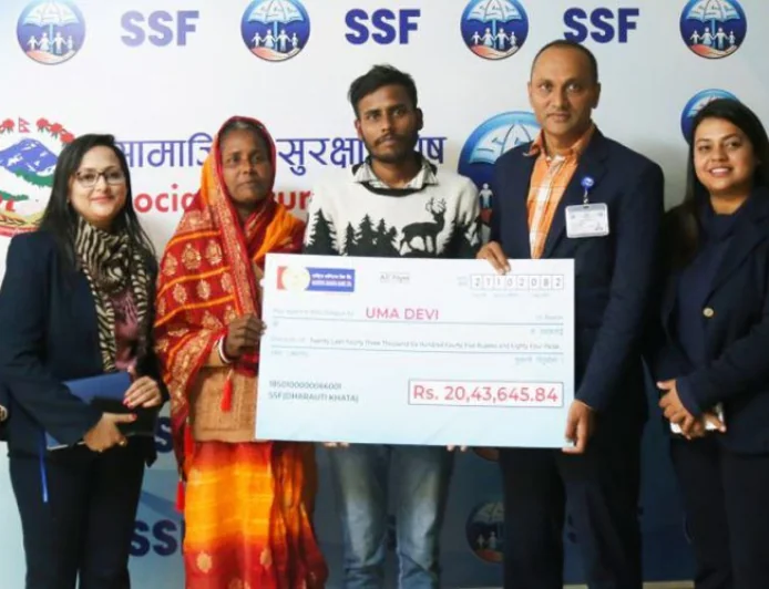 Social Security Fund Provides Over Rs 2 Million in Financial Aid to Worker’s Family