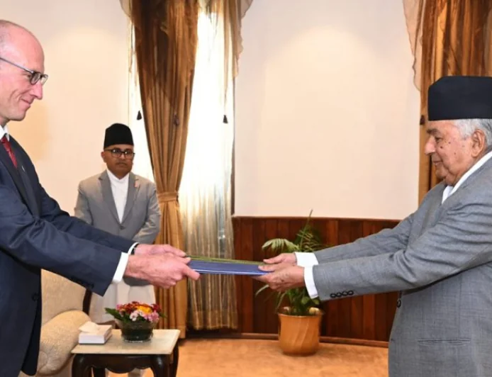 Ambassadors of Five Countries Present Letters of Credence to President Paudel