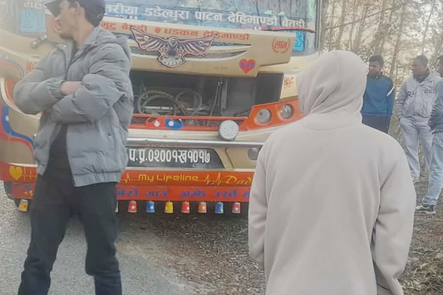 Man Dies After Falling From Bus Door in Baitadi