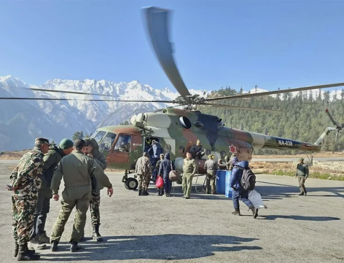 Nepali Army Airlifts Election Materials to Snowbound Humla Polling Sites