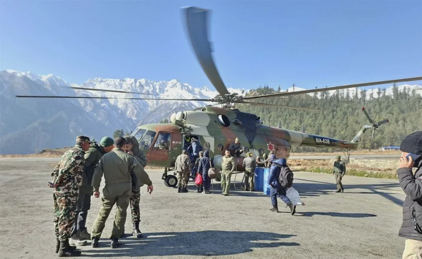 Nepali Army Airlifts Election Materials to Snowbound Humla Polling Sites